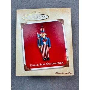 VTG Hallmark Keepsake Christmas Holiday Ornament Uncle Sam Nutcracker Dated 2003